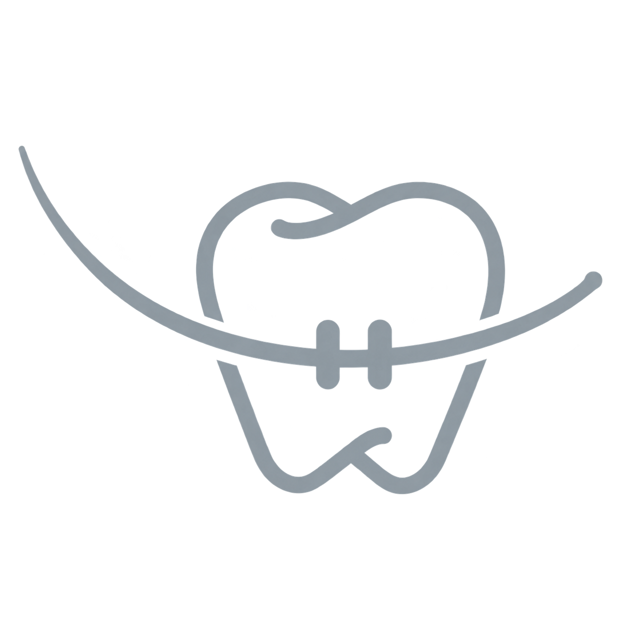 Smile With Style office tooth and braces logo in silver